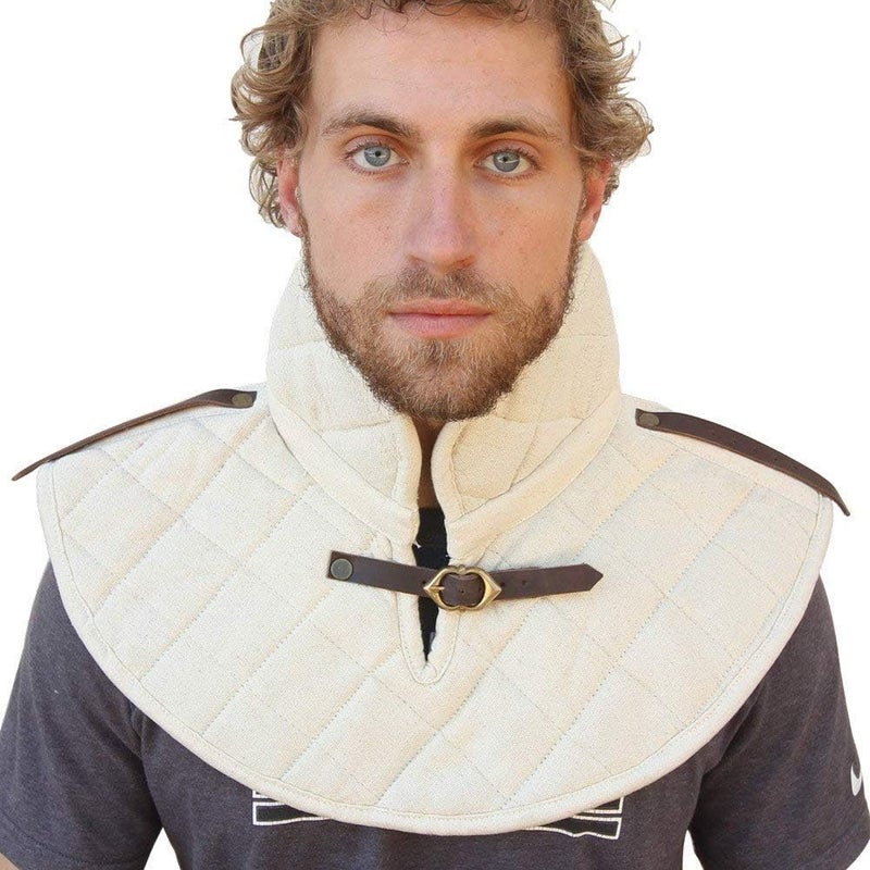 NAUTICALMART ياقة درع قطنية مبطنة ملابس متوسطة بيضاء - Image 3